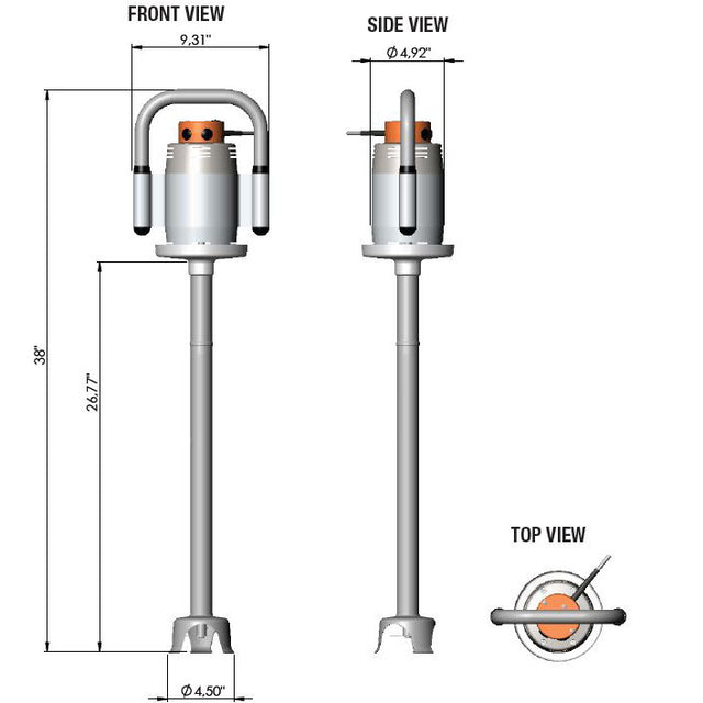 Dynamic MX001.1ES / SMX850ES Immersion Blender - 27" Tube
