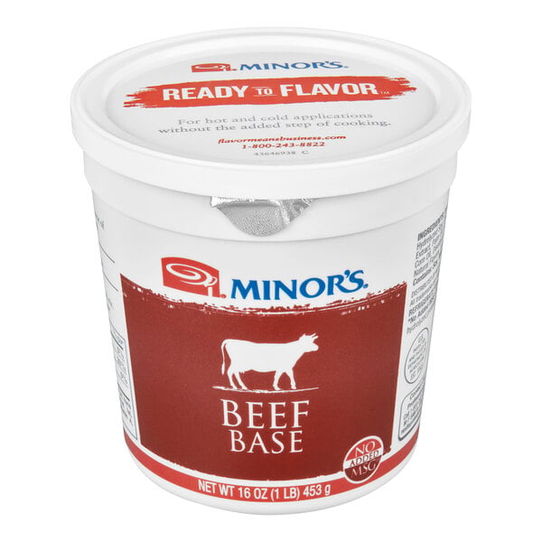 Minor's Beef Base 1 lb. Tub - 6/Case