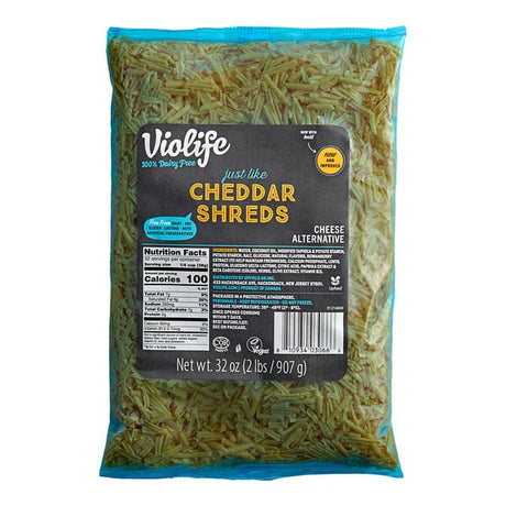 Violife Just Like Cheddar Vegan Cheese Shreds 2 lb. - 5/Case