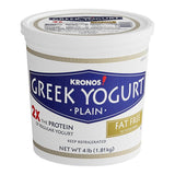 Kronos Fat Free 0% Plain Greek Yogurt 4 lb. - 2/Case