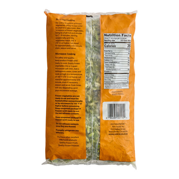 IQF French-Cut Green Beans 2 lb. - 12/Case
