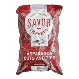 Savor Imports IQF Grade A Asparagus Cuts and Tips 2.5 lb. - 6/Case