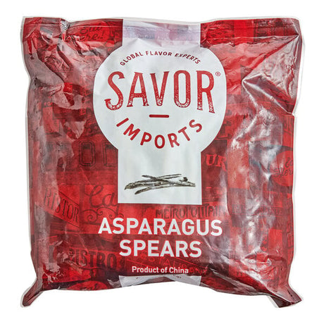 Savor Imports IQF Grade A Medium Asparagus Spears 2.5 lb. - 6/Case