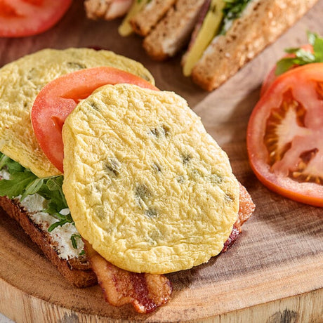 Papetti's Cage-Free Fully Cooked Jalapeno Scrambled Egg Patty 1.5 oz. - 135/Case