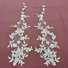 Beaded Corded Floral Lace Applique