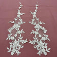 Beaded Corded Floral Lace Applique