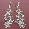 Beaded Corded Floral Lace Applique