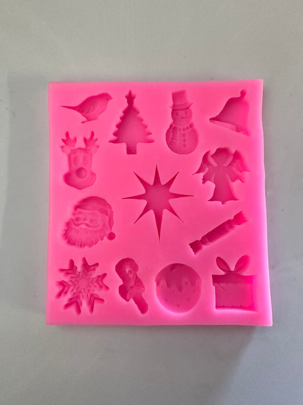 Christmas Silicone Mold Holiday Shapes for Candy Chocolate Jelly