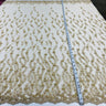 1 Yard Silver Beaded Lace Fabric Embroidered on Polyester Net Mesh Floral Sequin Design 50 Inch Width