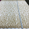 1 Yard Silver Beaded Lace Fabric Embroidered on Polyester Net Mesh 50 inch Width