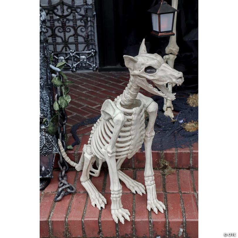 29" Doberman Skeleton Halloween Decoration