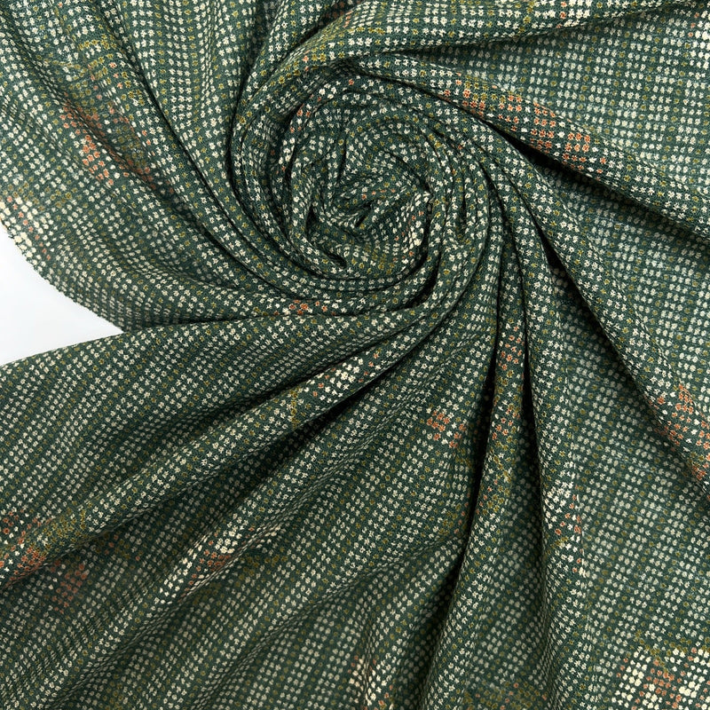 Acrylic Stretch Knitted Multicolour Fabric