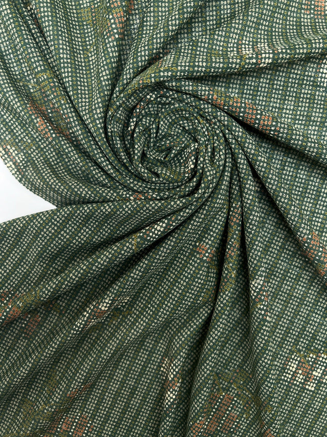 Acrylic Stretch Knitted Multicolour Fabric