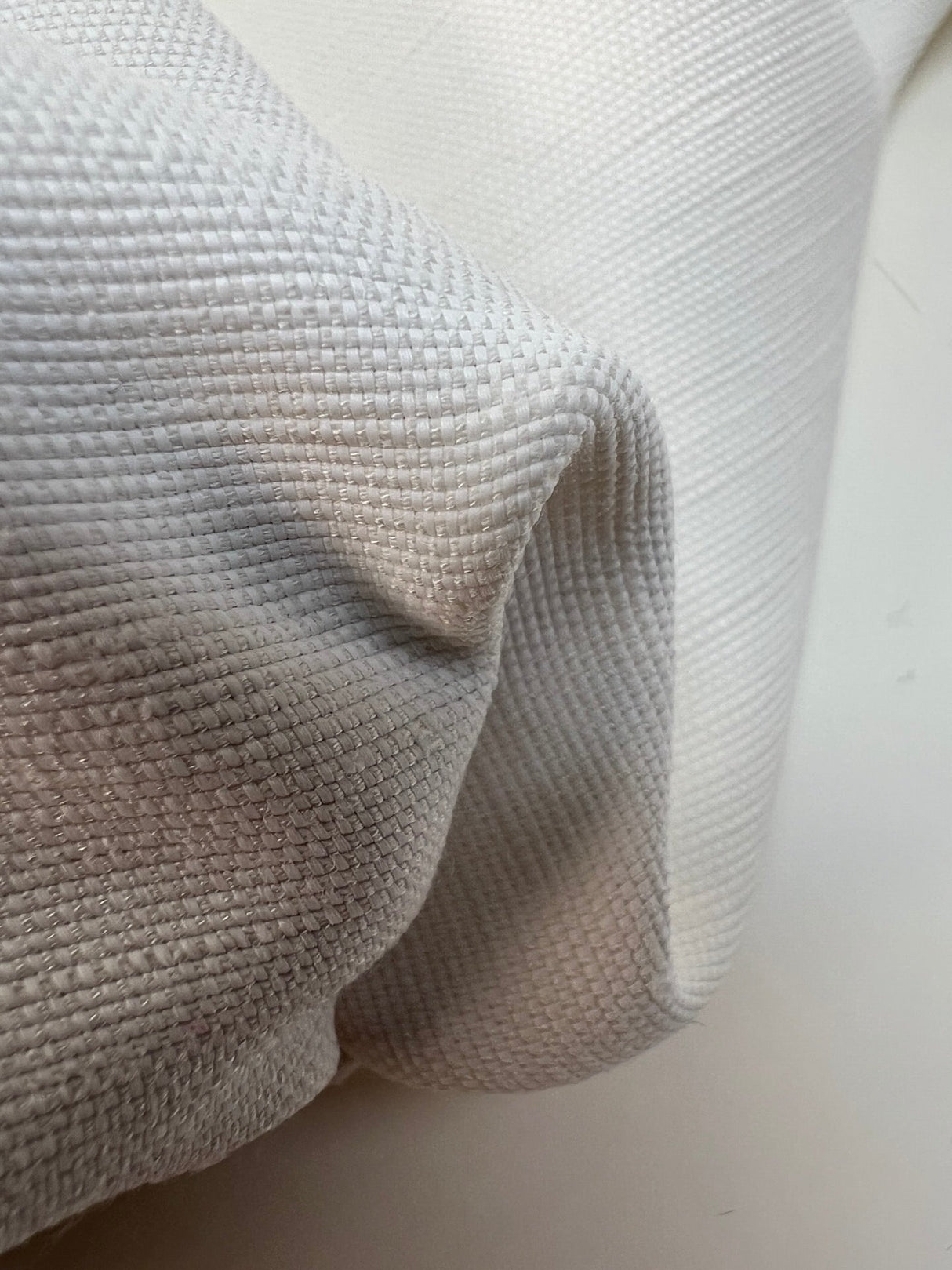 Linen Acetate White Woven Fabric
