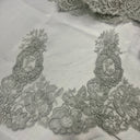 Floral Corded Lace Trim 9" Wide