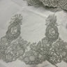 Floral Corded Lace Trim 9" Wide