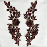 3D Floral Embroidered Lace Applique