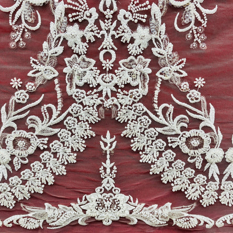 Beaded Embroidered Lace Mesh