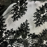 Beaded 3D Floral Lace Fabric