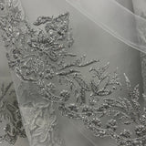 Glitter Mesh Floral Fabric
