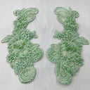 Beaded Corded Floral Lace Applique