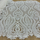 Beaded Corded Bridal Lace Dark Ivory