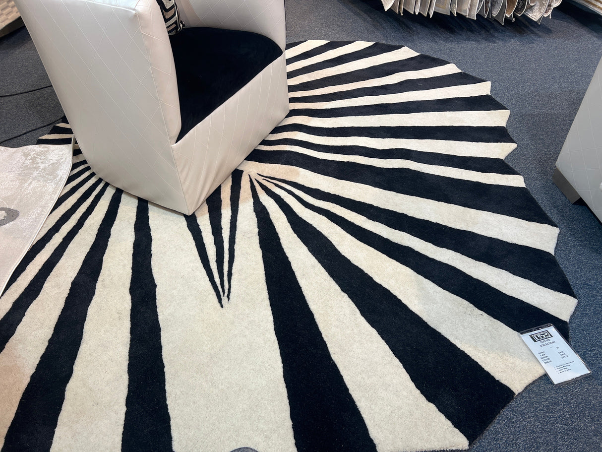 Beluga Tufted Design 60 Wool Fabric - Ivory Black, Ivory Gold, Hand Tufted, 8' X 11', 9' X 12', 10' X 13' (1 Unit)