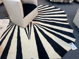 Beluga Tufted Design 60 Wool Fabric - Ivory Black, Ivory Gold, Hand Tufted, 8' X 11', 9' X 12', 10' X 13' (1 Unit)
