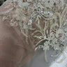 1 Yard Beaded Lace Fabric Embroidered 100 Percent Polyester Net Mesh 50 inch Width