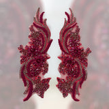 Crystal Rhinestone Floral Applique