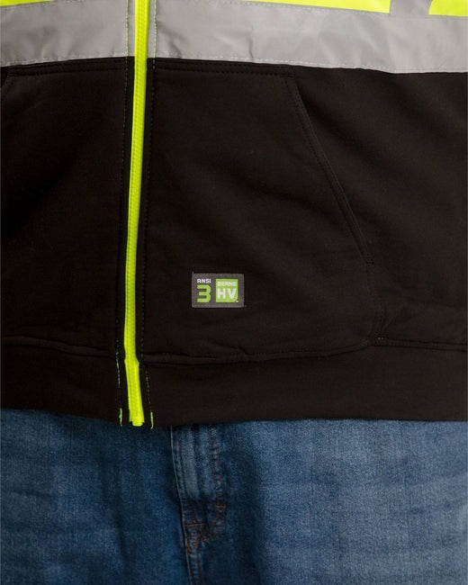 Tones Fullzip Reflective Fleece Hoodie - 10 Pack - 7.62oz/yd2  - 100% Polyester