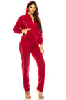 Women's 2 Piece Fleece Matching Tracksuit Fleece Fabric - Purple, Plum, Rose, Honey, Navy, Light Grey, Black, Dark Grey, Dark Red, Fuchsia, Teal, Solid, 2 Piece (1 Set)