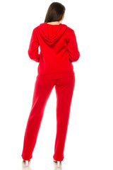Women's 2 Piece Fleece Matching Tracksuit Fleece Fabric - Purple, Plum, Rose, Honey, Navy, Light Grey, Black, Dark Grey, Dark Red, Fuchsia, Teal, Solid, 2 Piece (1 Set)