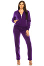 Women's 2 Piece Fleece Matching Tracksuit Fleece Fabric - Purple, Plum, Rose, Honey, Navy, Light Grey, Black, Dark Grey, Dark Red, Fuchsia, Teal, Solid, 2 Piece (1 Set)