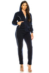 Women's 2 Piece Fleece Matching Tracksuit Fleece Fabric - Purple, Plum, Rose, Honey, Navy, Light Grey, Black, Dark Grey, Dark Red, Fuchsia, Teal, Solid, 2 Piece (1 Set)