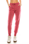 Women's Joggers Polyester Fabric - Solid Color, Drawstring Waist, Full Length (1 Piece)