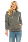 Women's Fleece Pullover Hoodie Polyester Fabric - Black, White, D. Grey, Plum, Navy, Burgundy, Pullover Hoodie, Warm, Comfortable, Daily Wear, S-3XL (1 Piece)