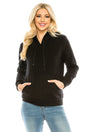 Women's Fleece Pullover Hoodie Polyester Fabric - Black, White, D. Grey, Plum, Navy, Burgundy, Pullover Hoodie, Warm, Comfortable, Daily Wear, S-3XL (1 Piece)
