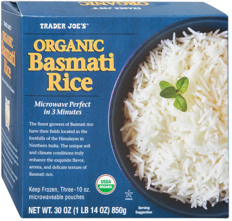 Organic Basmati Rice Long Grain Aromatic Ready to Heat 30 Oz