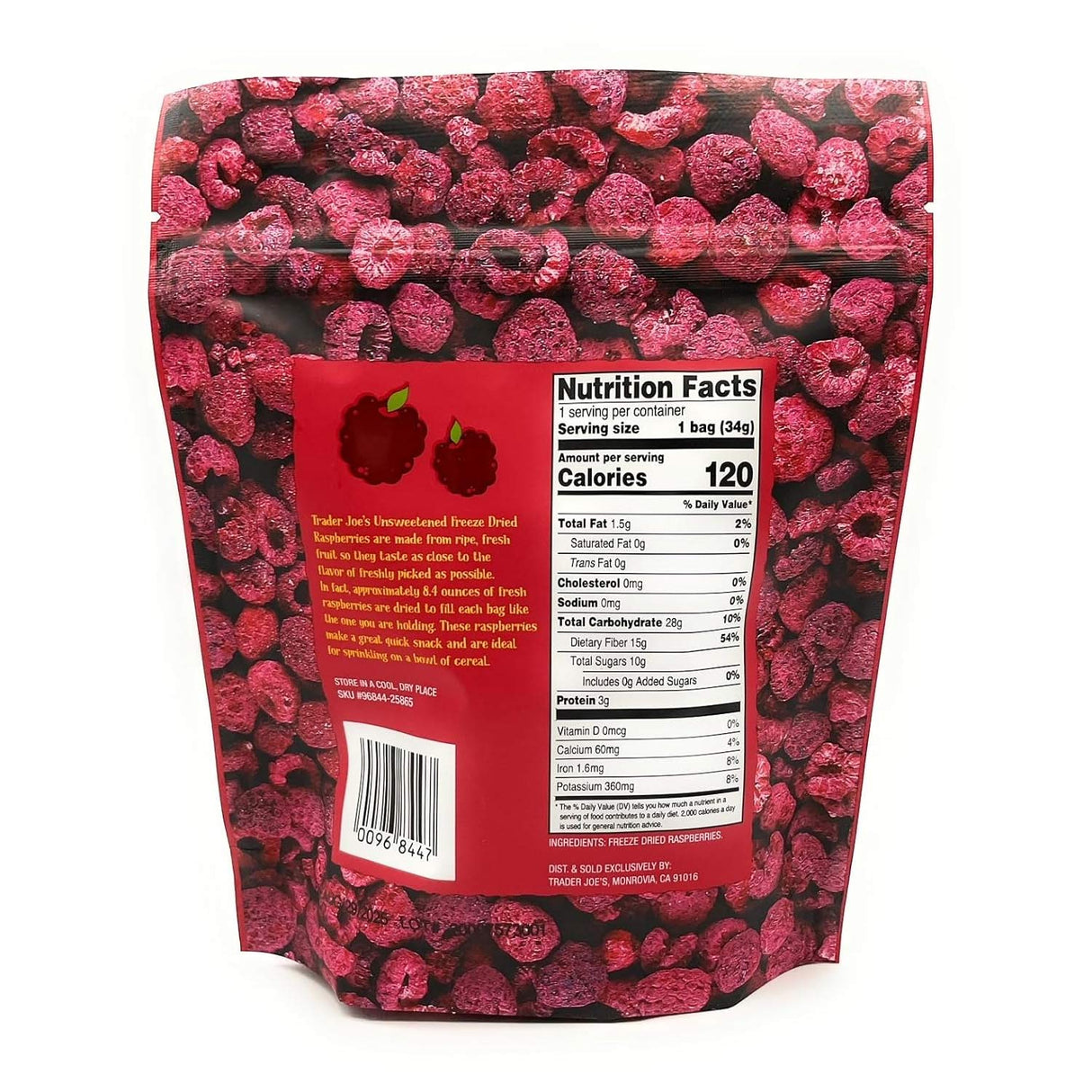 Freeze-Dried Raspberries – Unsweetened & Unsulfured Natural Fruit Snack