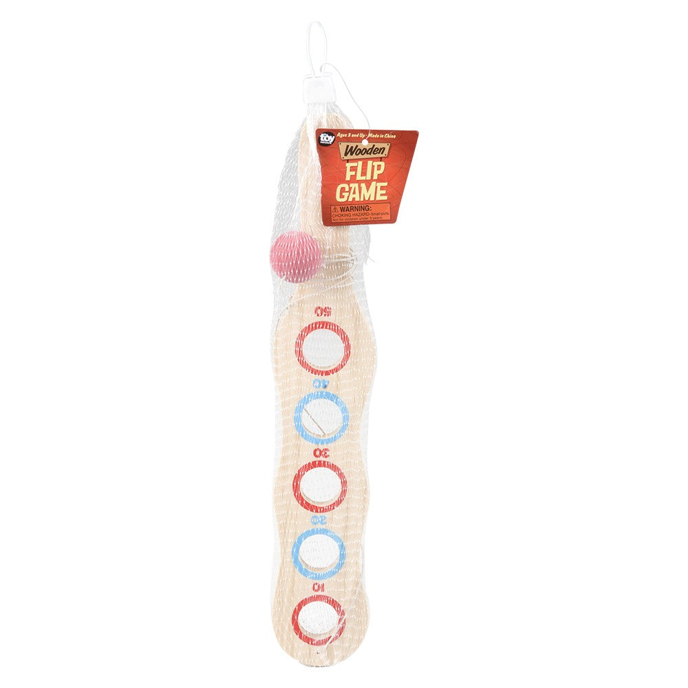 Wooden Flip Paddle Game (1 DZ)
