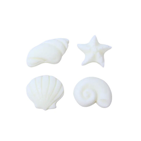 Seashells and Starfish Sugar Decorations 1 Box - 12 pcs