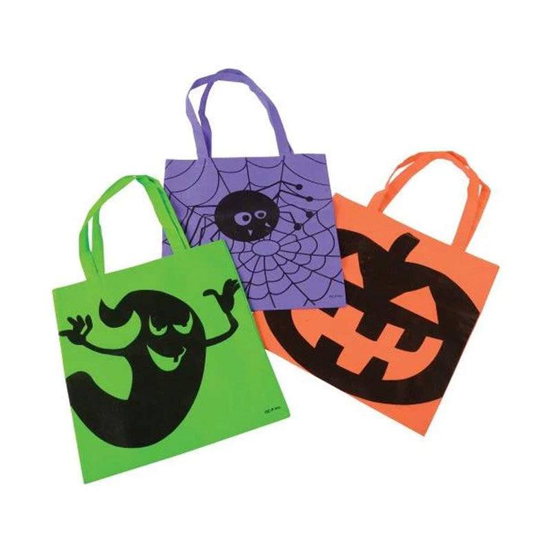 Halloween Themed Totes for Trick or Treating Festive Parties and Gift Bags