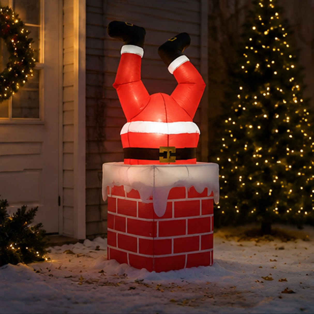 3.5FT Santa Legs Christmas Yard Decoration Prop