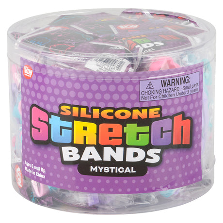Mystical Silicone Stretch Bands (144 Pc Can)