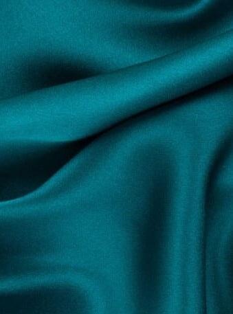 Stretch Satin Teal Green