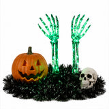 Green Light Ghost Hands Halloween Decor 1 Pair Set