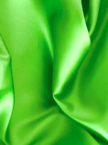 Stretch Duchesse Satin Neon Green