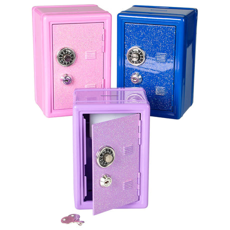 Glitter Locker Safe Bank 7"