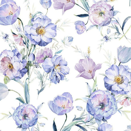 Minky Cuddle Fabric Digital Iris Poppy Lane